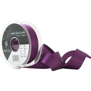 Berisfords 25 mm 3501 49 Satijnen lint, 20 m, 25 mm, Plum