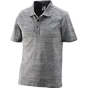 BP 1712-232-21-L Uniseks poloshirt van space-dye-stof, 1/2 mouw, polokraag, stretch, stofmix, 195 g/m², ruimtewit, maat L