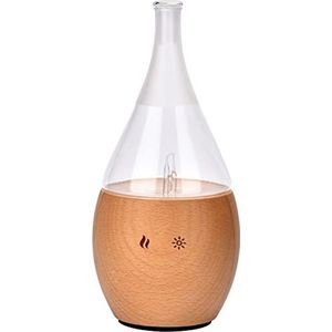 Zen'Aroma, diffuser voor etherische oliën door verneveling, programmeerbaar, Bolea, instelbare intensiteit (tot 100 m²) en ledverlichting, koude diffusie voor aromatherapie, timer, hout, glas