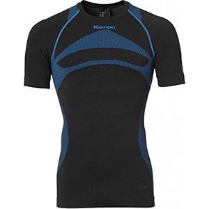 Kempa Teamsport Attitude Pro T-shirt met korte mouwen voor volwassenen, Zwart/Blauw