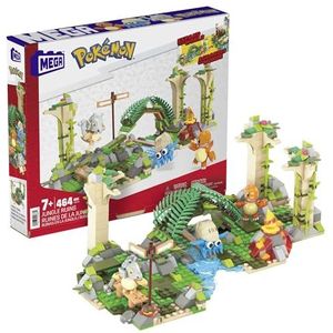 MEGA Ruïnes Pokémon Jungle, bouwset met 464 compatibele stenen en onderdelen die met andere werelden kunnen worden gecombineerd, geschenkdoos voor kinderen vanaf 7 jaar, HDL86