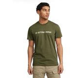 G-STAR RAW T-shirt pour homme avec logo du Corporate Script, Vert (Shadow Olive D25675-336-b230), XXL
