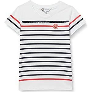 ROLAND GARROS Kleding, T-shirt, model Nelia-voor kinderen, marine collectie, maat 12 jaar, kleur: wit, uniseks