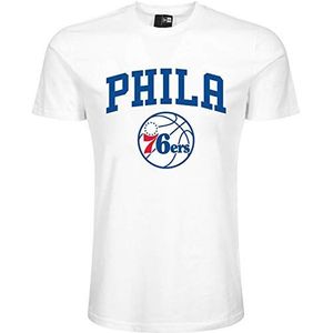 New Era NBA Philadelphia 76ers Team Logo T-shirt, Wit.