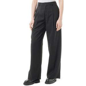 Scotch & Soda Pantalon plissé, taille haute, jambes larges, pour femme, Evening Black 6647, 27W / 30L