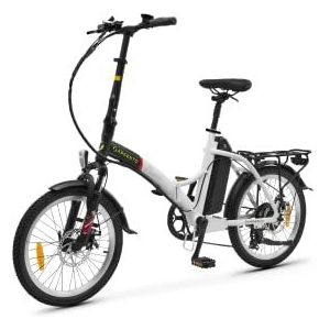 Argento Opvouwbare E-bike-veer, 20 inch wielen, maximale actieradius 70 km, motor 250 W, 374 W accu, Shimano 7-versnellingsbak, maximaal ondersteund gewicht 100 kg, zilver, Ar-bi-220003