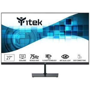 Itek Monitor GWF – 27 inch FLAT, FHD 1920x1080, VA, 75Hz, 16:9, HDMI, VGA, Audio Out, LBL, Slim, Frameless