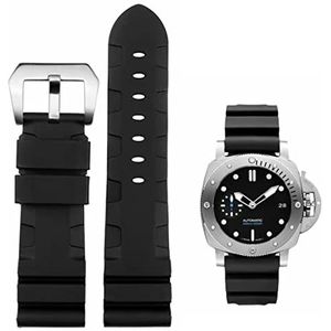 HEYOZURY Horlogebandjes voor Panerai 22 mm, 24 mm, premium kwaliteit, siliconen, waterdicht, keuze uit kleur, breedte rubber, vervangende riemen van rubber, horlogebandjes voor mannen