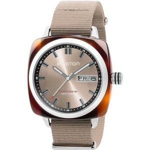 Briston Unisex volwassen kwarts horloge met roestvrijstalen armband 23342.SA.TS.30.NT, bruin, band, Bruin, Band