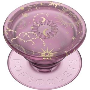 PopSockets Doorschijnende telefoongreep met uittrekbare standaard, PopSockets voor telefoon, PopGrip doorschijnend, hemelpaars