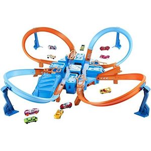 Hot Wheels Intersection Collision, DTN42 Speelset voor kleine auto's met circuits en tracks, speelgoed voor kinderen, exclusief bij Amazon