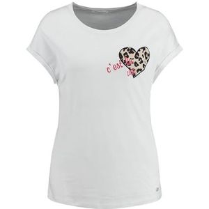 KEYLARGO Belle Round T-shirt voor dames, wit (1000), S, Wit (1000), S