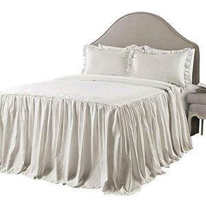 Lush Decor 2-delige bedsprei set, gestreept, shabby chic-stijl, licht