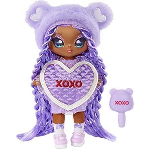 Na Na Na Surprise Sweetest Heart-EVA EVERMORE Serie - pop met lavendel outfit met paars haar, 1 hartjurk en 1 borstel - om te verzamelen - perfect cadeau, 5 jaar +, 581314EUC