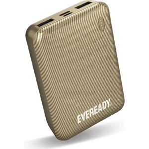 EVEREADY - Externe batterij 10.000 mAh + USB-A/Micro-USB-kabel - Externe batterij voor telefoon - Goud