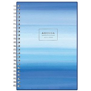 BLUE SKY Schoolagenda 2022-2023, 12,7 x 20,3 cm, flexibele omslag, spiraalbinding, liedje (128694-A23)