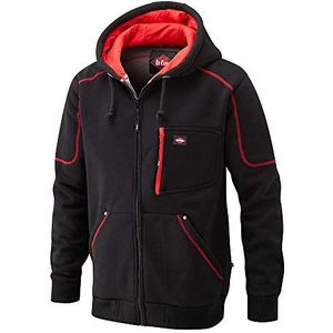 Lee Cooper Hoodie met ritssluiting voor heren - Fleece gevoerd - Voor de winter - Zwart - Maat S, zwart.