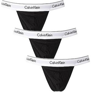 Calvin Klein Thong 3 stuks strings voor heren (1 stuk), Zwart (zwart, zwart, zwart)