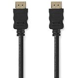 High Speed HDMI-kabel met Ethernet | HDMIT stekker | 4K @ 30Hz | ARC | 10,2 Gbps | rond | PVC | zwart | dag