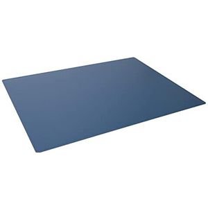 DURABLE Bureauonderlegger van polypropyleen met sierrib, 650 x 500 cm, donkerblauw