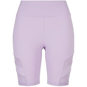 Urban Classics Fietsbroek voor dames, hoge taille, fietsbroek van Tech Mesh in vele kleuren, maten XS-5XL, Lila