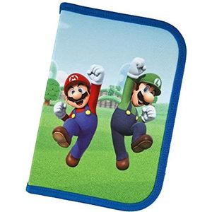 Super Mario pennenetui met pennen, gum, liniaal enz. I opbergtas voor school