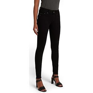 G-STAR RAW Midge Cody Skinny jeans voor dames met gemiddelde taille, Zwart (Pitch Black D07144-b964-a810)