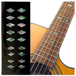 Zelfklevend inzetstuk voor gitaar, bas en ukelele - traditionele diamanten - abalone mix, F-307DD-MX