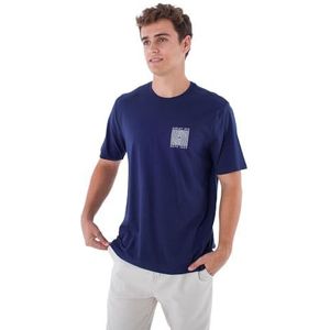 Everyday Everline T-shirt à manches courtes pour homme, Bleu (Midnight Aqua), M