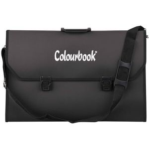 Colourbook Neon tekenkoffer met schouderriem, 35 x 50 cm, zwart