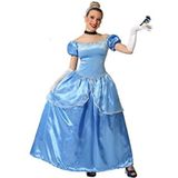 Atosa prinses kostuum blauw vrouw volwassen jurk XL
