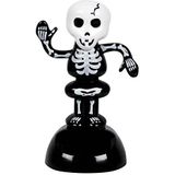 Boland 73056 - Dansend zonneskelet in daglicht, zwart en wit, maat 11 cm, decoratie, cadeau, Halloween, carnaval, themafeest