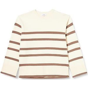 VERO MODA Vmsaba Ls Ga Girl Noos trui met ronde hals voor dames, Berken/strepen: bruine lens