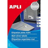 Apli 012975 480 etiketten, polyester, 40 mm, zilver