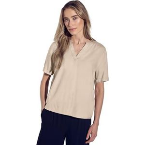 Street One A345525 Effen damesblouse, Katoen Beige, 42