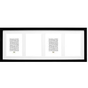 Deknudt Frames S66KA4 fotolijst voor 4 foto's, verticaal, 10 x 15 cm, zwart