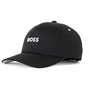 BOSS Katoenen keperstof logo pet heren hoed, Zwarte teer