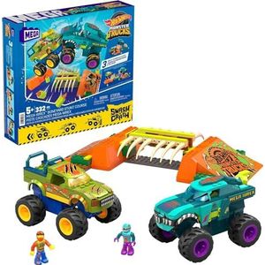 Mega Construx Hot Wheels monstertrucks baan Wrex Smash & Crash 2 bouwauto's speelgoed + 5 jaar (Mattel HKF89)