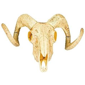 Boland 54319 - decoratieve dierenschedel met twee hoorns, 28 x 36 cm, stier, wild vest, feestdecoratie voor themafeest en carnaval