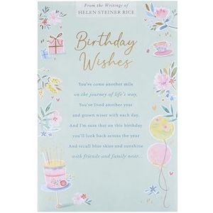 UK Greetings Carte d'anniversaire pour elle/amie – Joli motif avec poème sentimental