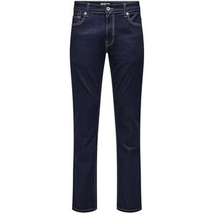 ONLY & SONS Onsloom Slim D.blue 4078 Jeans voor heren, Donkerblauw denim