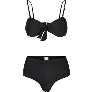 Urban Classics Dames bikini met hoge taille, maat XS-XL, zwart.
