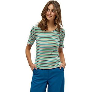 Peppercorn Leonora Gestreept T-shirt voor dames, lichtgroene strepen, XL, Lichtgroene strepen