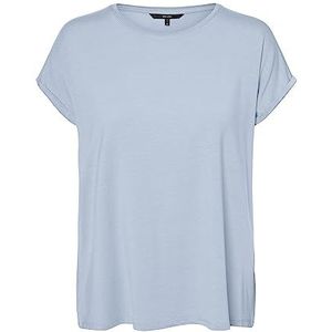 VERO MODA Vmava Plain Ss Top Gajrs Noos T-shirt voor dames, Skyway.