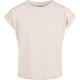 Urban Classics Meisjes T-shirt van biologisch katoen met overgesneden schouders, Girls Organic Extended Shoulder Tee, verkrijgbaar in 8 kleuren, maten 110/116-158/164, Roze