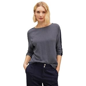 Street One A320807 T-shirt met 3/4 mouwen voor dames, Donkerblauw