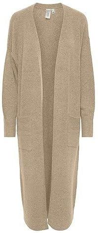 YAS YAS Balis Ls cardigan, lang, gebreid S. Noos Damesvest, Nomad