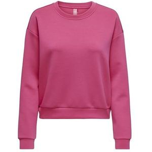 Only Play Sweat-shirt Onplounge On Ls SWT Noos pour femme, Sorbet framboise, M