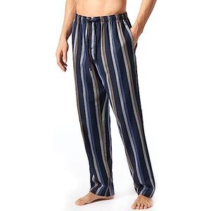 Schiesser Lange pyjama voor heren, donkerblauw, maat 54, Blauw