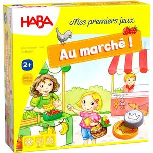 HABA - Mijn eerste spellen - Op de markt - Bordspel voor kinderen - Observatie, imitatie spel - Zilveren concept - 1 tot 4 spelers - 2 jaar +, 302782